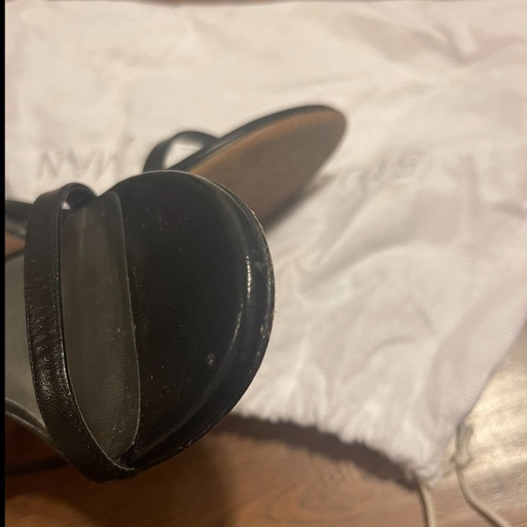 Stuart Weitzman Nudistsong Strap Sandal Heels in Leather/Black - Picture 6 of 10